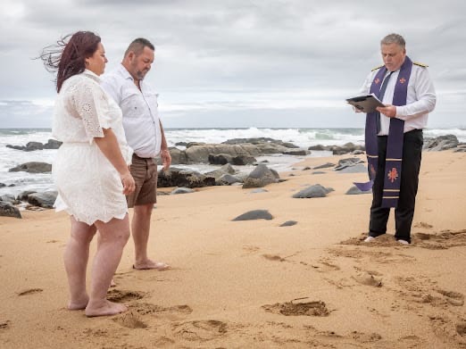 Wedding ceremony by Dr. Gerrit Rademeyer in Eshowe