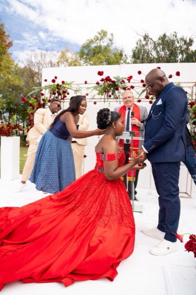 Wedding ceremony by Dr. Gerrit Rademeyer in Eshowe